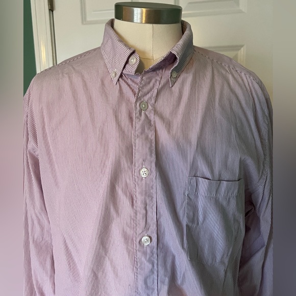 Purple pinstripe button down - Picture 2 of 4